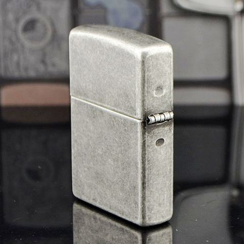 Bật Lửa Zippo Chính Hãng Khắc Năm Viên Đạn Mạ Antique Silver