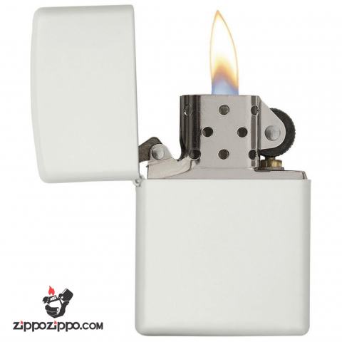 Bật Lửa Zippo Sơn Màu Trắng - SKU 214 – Zippo White Matte