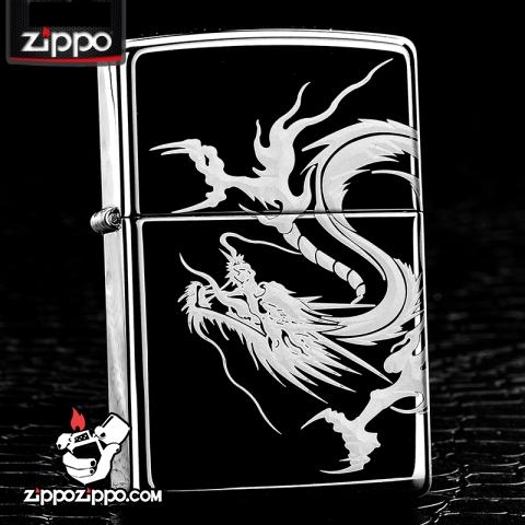 Bật lửa Zippo chính hãng rồng cách điệu quấn xung quanh