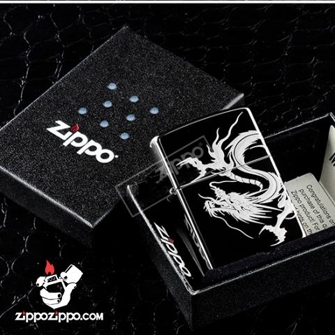 Bật lửa Zippo chính hãng rồng cách điệu quấn xung quanh