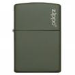 Bật Lửa Zippo Sơn Màu Xanh Quân Đội - Logo Zippo SKU 221ZL – Zippo Green Matte With Zippo Logo