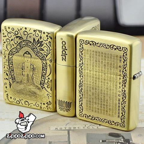 Bật lửa Zippo chính hãng zippo armor đồng khắc Đức phật