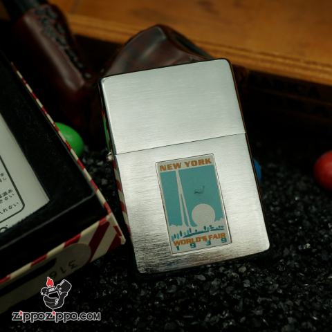 Bật Lửa Zippo Cổ khắc new york world's fair sản xuất năm XIII - 1997