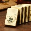 Bật lửa zippo đồng khắc cỏ bốn lá