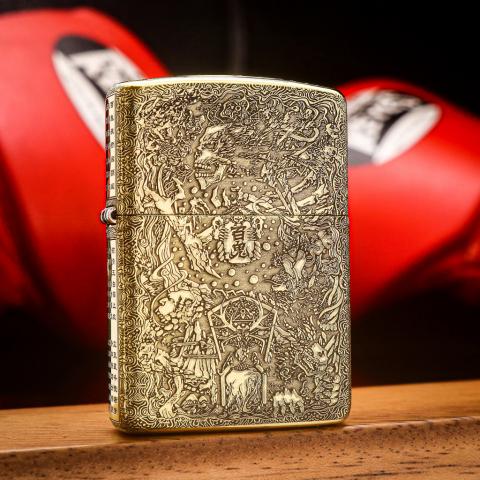 Bật Lửa Zippo Đồng Khắc Vua Đầu Lâu Ver.2 Bản Armor