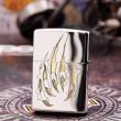 Bật lửa Zippo đồng khối khắc Hổ và móng vuốt Bản Chrome