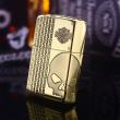 Bật lửa Zippo đồng khối khắc skull moto Harley Davidson Bản Amor