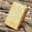 Bật lửa ZIppo Đồng trạm khắc hoa văn Arabesque K-10