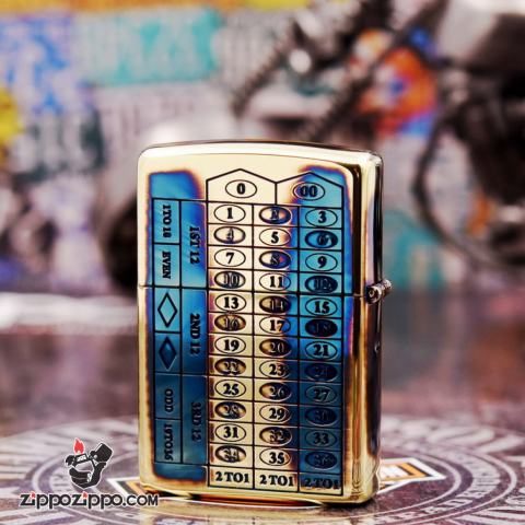 Bật Lửa Zippo Giới Hạn Dát Mục Phi Tiêu Khảm Trai Đốt Đồng