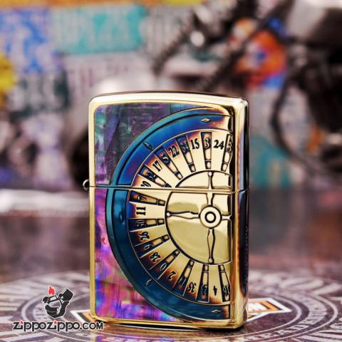 Bật Lửa Zippo Giới Hạn Dát Mục Phi Tiêu Khảm Trai Đốt Đồng