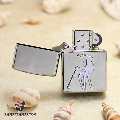 Bật Lửa Zippo Khắc Đồng Tâm Ốp Thần Rừng Hưu