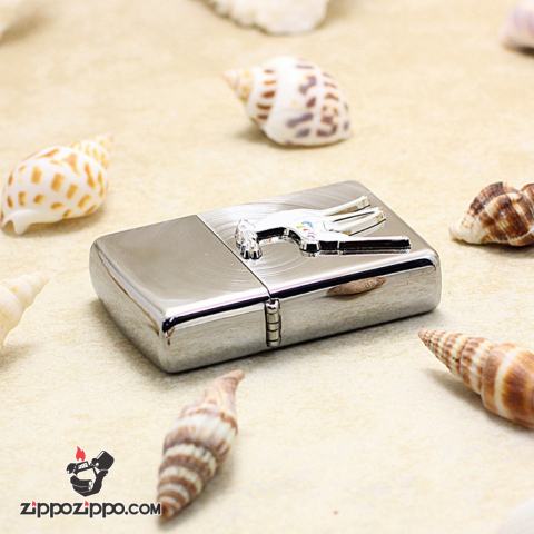 Bật Lửa Zippo Khắc Đồng Tâm Ốp Thần Rừng Hưu