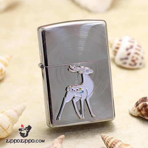 Bật Lửa Zippo Khắc Đồng Tâm Ốp Thần Rừng Hưu