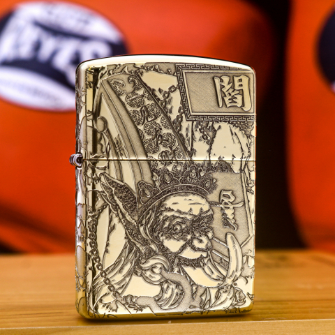 Bật Lửa Zippo Khắc Hắc Bạch Vô Thường Bản Armor