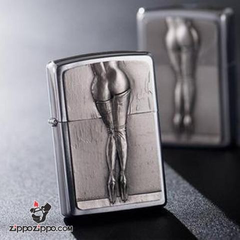 bật lửa zippo khắc hình cô gái sexy