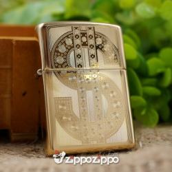 BÂT LỬA ZIPPO KHẮC HOA VĂN USD - Mã SP: ZPC1486
