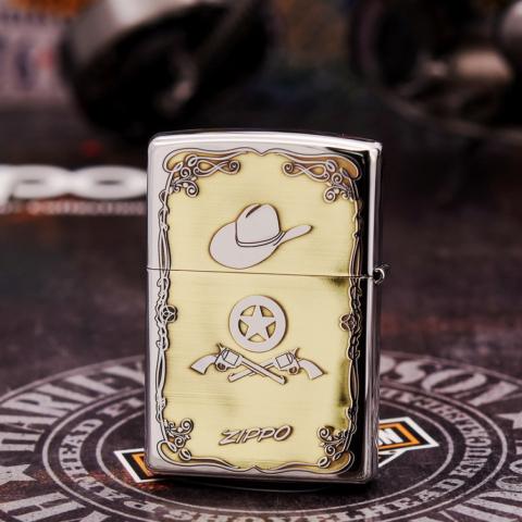 Bật lửa Zippo khắc Hot Cowgirl Sexy mạ Chrome