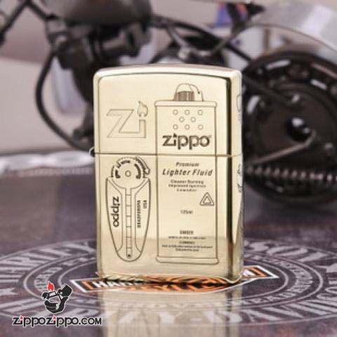 Bật Lửa Zippo Khắc Phụ Kiện Xăng Đá Lighter Fluid Bản Amor