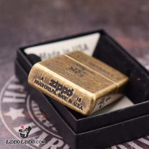 Bật Lửa Zippo Mạ Antique Brass Khắc The Expendables