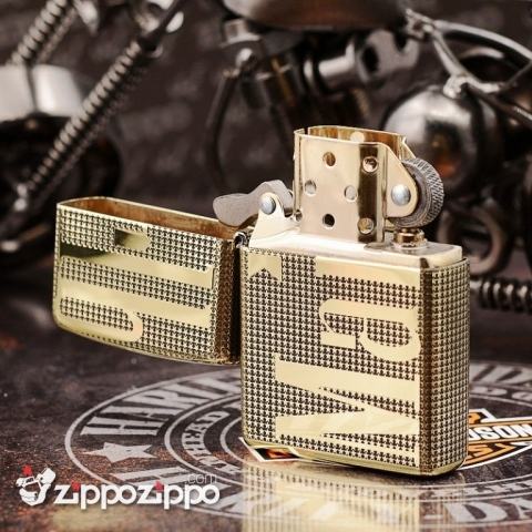 Bật Lửa Zippo Màu Đồng Khắc Logo Marlboro phiên bản 254