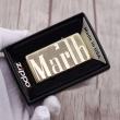 Bật Lửa Zippo Màu Đồng Khắc Logo Marlboro Phiên Bản Hẹp Slim