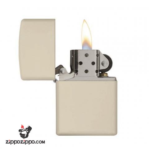 Bật Lửa Zippo Sơn Màu Trắng Kem - SKU 216 – Zippo Cream Matte