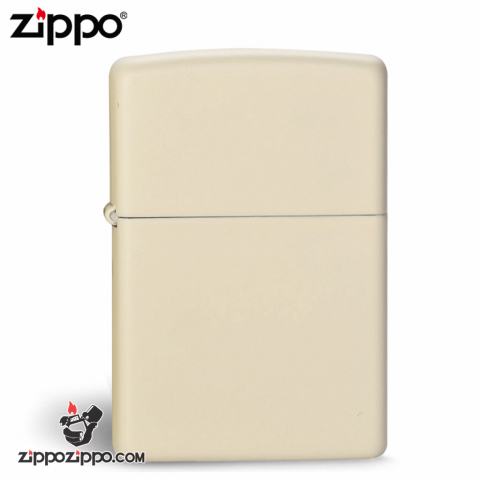 Bật Lửa Zippo Sơn Màu Trắng Kem - SKU 216 – Zippo Cream Matte