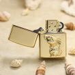 Bật Lửa Zippo Ốp Chuột Vàng May Mắn