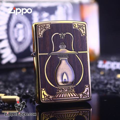 Bật Lửa Zippo Ốp Gỗ Chiếc Đèn Dầu Ma Thuật arabic