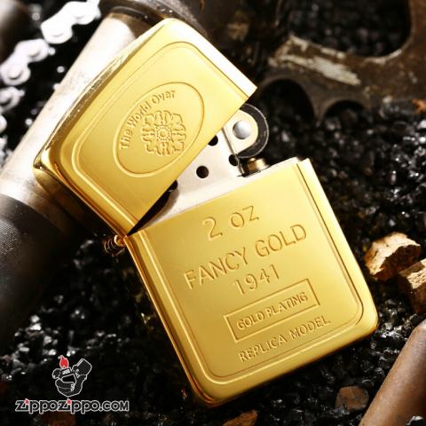 Bật Lửa Zippo Phiên Bản 1941 Mạ Vàng Fancy Gold