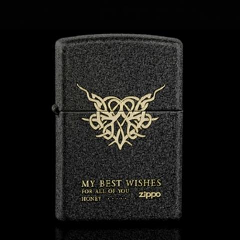 Bật lửa Zippo phiên bản đen nứt MY BEST WISHES