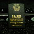 Bật Lửa Zippo Phiên Bản Màu Đen Nứt Khắc Logo U.S NAVY