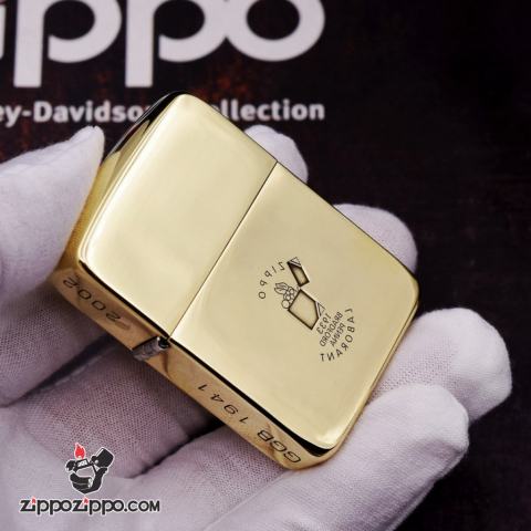 Bật Lửa Zippo Replica 1941 Đồng Nguyên Khối Khắc Logo Ngược