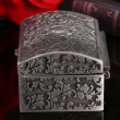 Rương đựng Zippo chạm khắc tinh xảo mạ bạc cổ Ver 1