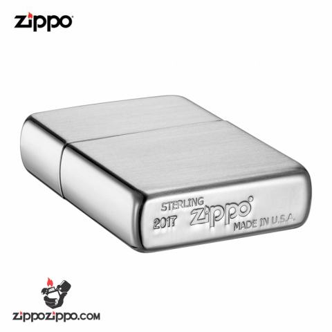 Zippo 13 - Bật lửa zippo chính hãng USA nguyên khối bạc xước