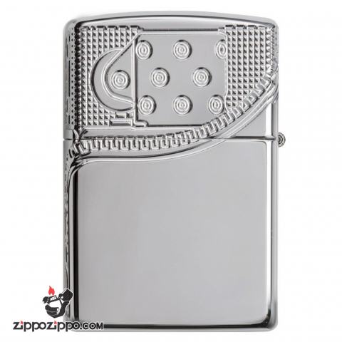 Zippo 29674 – Zippo Armor Multicut Insert Zipper High Polish Chrome