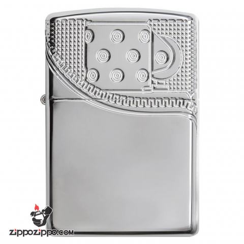 Zippo 29674 – Zippo Armor Multicut Insert Zipper High Polish Chrome