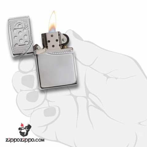 Zippo 29674 – Zippo Armor Multicut Insert Zipper High Polish Chrome