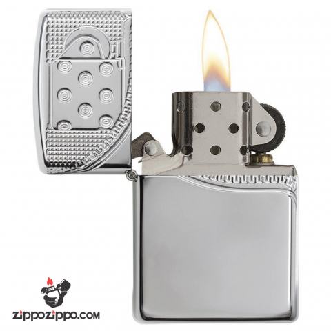 Zippo 29674 – Zippo Armor Multicut Insert Zipper High Polish Chrome