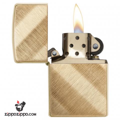 Bật Lửa Zippo Đồng Vân Sọc Chéo - SKU 29675 – Zippo Diagonal Weave Brass