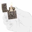 Zippo 29719 - Zippo St. Benedict Design 360 Multicut Antique Brass Armor