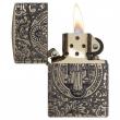 Zippo 29719 - Zippo St. Benedict Design 360 Multicut Antique Brass Armor