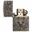 Zippo 29719 - Zippo St. Benedict Design 360 Multicut Antique Brass Armor