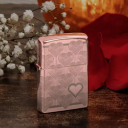 Zippo 49811 Vàng Hồng Hình Trái Tim Đáng Yêu - Mã SP: ZPC4020