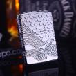 Zippo Armor khắc cao cấp 360 độ hình ảnh lá cờ Mỹ và đại bàng