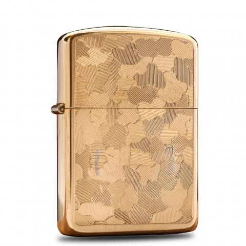 Zippo Bọc Vàng  1960s – 10K Gold Filled – Bọc Vàng 10K – Hoa Văn Shimmer