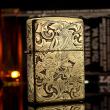 Zippo Chất Liêu Đồng Bóng Khắc Hình Rồng Nguyên Con