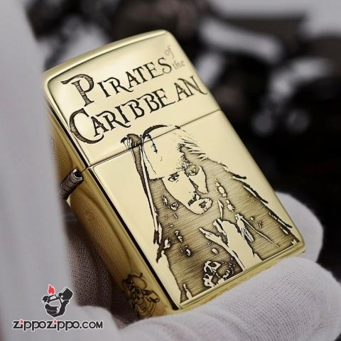 Zippo Chất Liêu đồng chạm khắc cướp biển Jack Captain