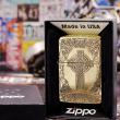 Zippo Chính Hãng Đồng Khắc Hình Chữ Thập Đế Chế La Mã Bản Amor