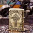 Zippo Chính Hãng Đồng Khắc Hình Chữ Thập Đế Chế La Mã Bản Amor